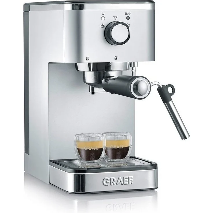 Graef Espressomaschine Salita ES400, 15-Bar-Pumpe, Single-Thermoblock, Silber – Bild 1