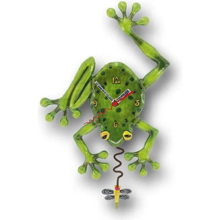 Enesco C106 Wanduhr, Frosch, Harz, 28,5 cm