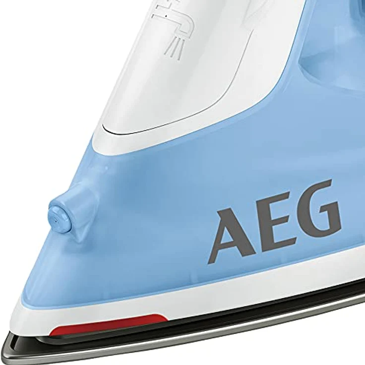 AEG DB 1730 Dampfbügeleisen (2300 Watt, 110g Dampfstoß, 0-30g Dampf-Min., Restwärmeanzeige, Keramik Bügelsohle, Gleitfähigkeit, 250 ml Wassertank, 2 m Kabel, Anti-Kalk System, blau-weiß) – Bild 6