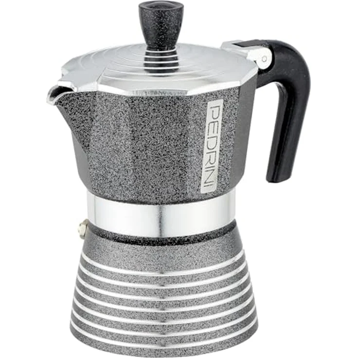 Pedrini Infinity Espressokocher, Aluminium 3 tazze Rock – Bild 2