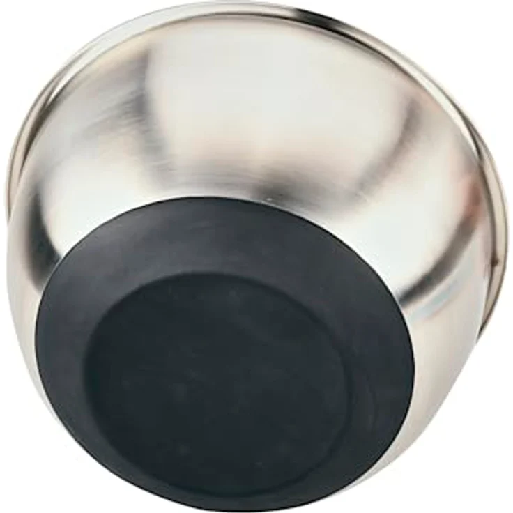 Kesper | Rührschüssel mit Deckel aus Edelstahl, Luftdichter Verschluss, Silikonfuß, Ø 18 cm, Höhe 10 cm, Silber, Schwarz – Bild 2