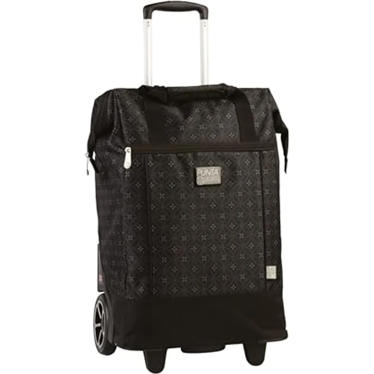 Punta Big Wheel Einkaufstrolley, 62 cm, schwarz, aus 100% Polyester, mit großen Rädern – Bild 1