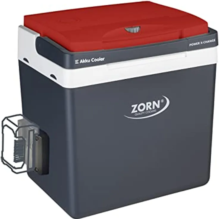 Zorn Cooler Z 26 LNE PX, Kühlbox & Heizbox mit 26 Litern Volumen, thermoelektrische Technologie, Weiss und Rot