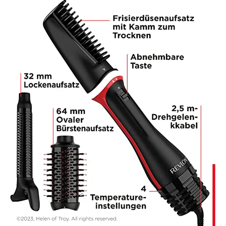 Revlon One-Step Haartrockner & Multi-Styler – 3-in-1-Tool - (Abnehmbarer Kopf, Lockenstab, Haartrockner, Styler) RVDR5333 – Bild 5