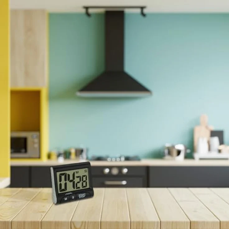 TFA Dostmann Digitaler Timer und Stoppuhr, 38.2021.01, elektronisch, mit Display, große Ziffern, schwarz, (L) 83 x (B) 28 (45) x (H) 70 mm0 – Bild 2