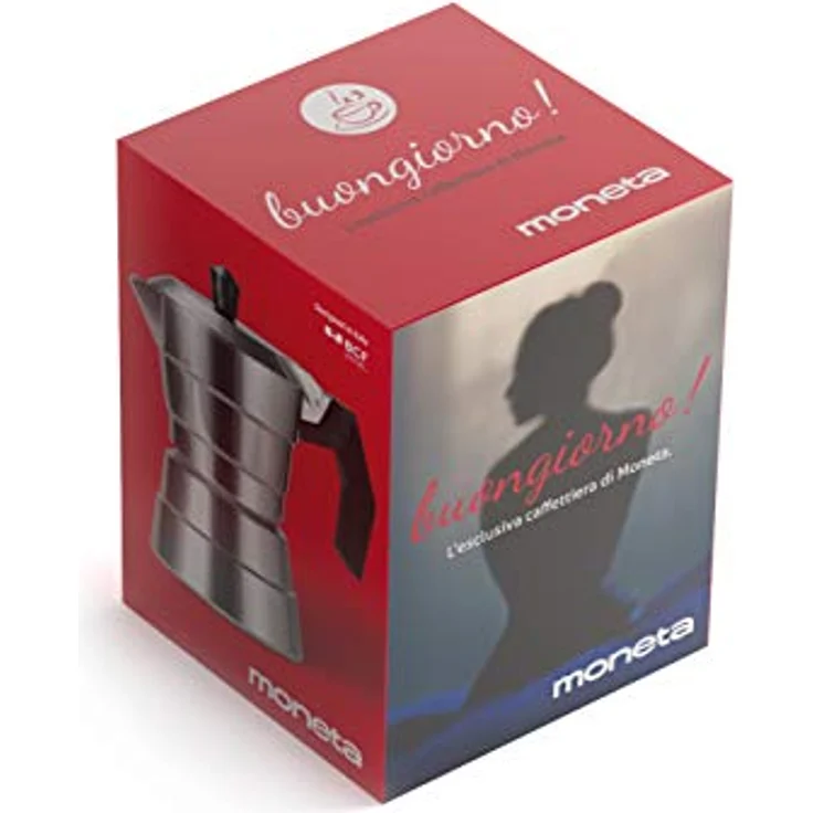 Alluflon Buongiorno Kaffeemaschine, 6 Tassen, Aluminium – Bild 6