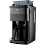 MEDION Kaffeemaschine mit Mahlwerk und Thermoskanne (1 Liter, max. 8 Tassen, 8 Mahlstufen, max. 1000 Watt, Timer, LED Display, Tropfstopp, MD19911) - Preisvergleich