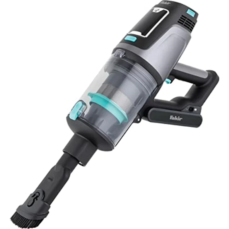 Fakir Bolt X Plus Aqua 8472 Akku-Staubsauger, kabelloser Staubsauger mit 550 Watt, HEPA-Filter, 3000-mAh-Akku, Schnellladung, 600ml Staubbehälter, LCD-Display, 4 Leistungsstufen, LED-Düse, Knickrohr, – Bild 4