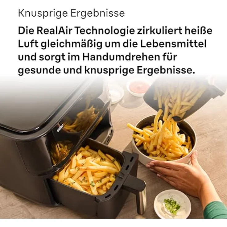 Braun TwinCook 3 Heißluftfritteuse, 50 % schneller, RealAir Technologie, spülmaschinengeeignete Garkörbe – Bild 5