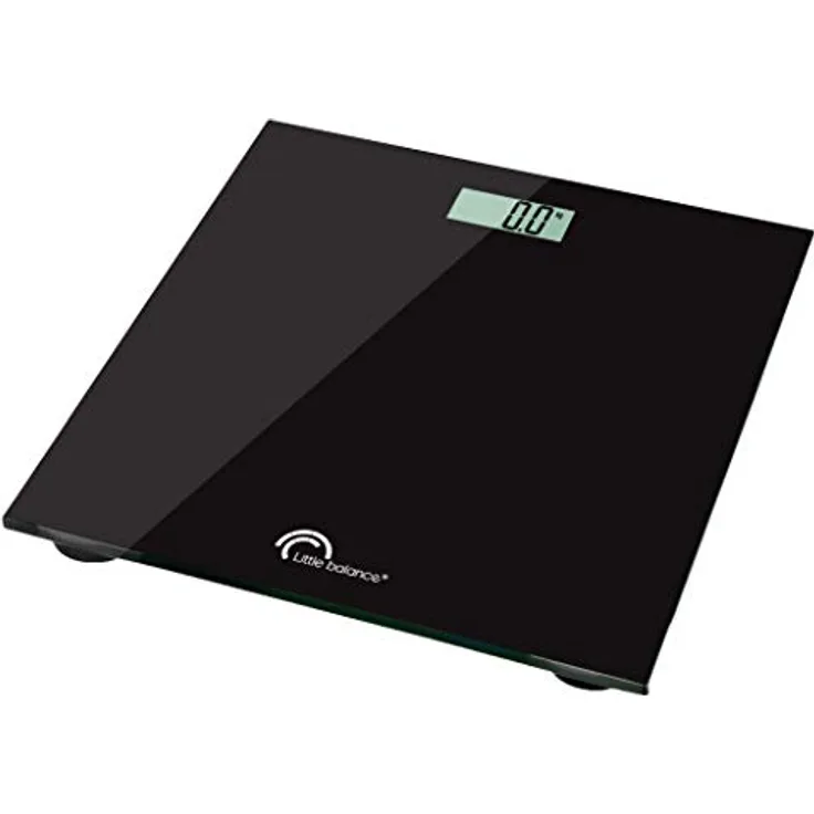 LITTLE BALANCE 8194 Personenwaage, Tempered Glass, Schwarz