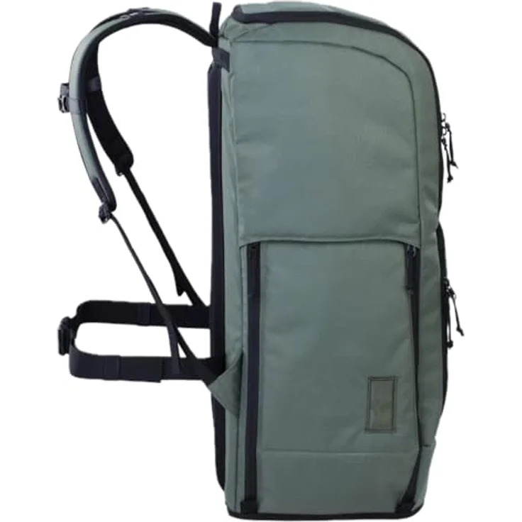 Evoc Materialtasche 90L Gear Rucksack, Trekkingrucksack mit gepolsterten Schultergurten und seitlichem Stiefelfach, Dark Olive – Bild 4
