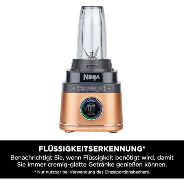 NINJA 2-in-1 Detect Power Mixer Pro TB301EUCP, Standmixer mit 1200 W, Kupfer/Schwarz, für Smoothies, Gemüse hacken und Frozen Drinks, inkl. Single Serve Tasse – Bild 8