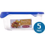 Curver Frischhaltedose "Fresh&go" 1L rechteckig, blau-transparent