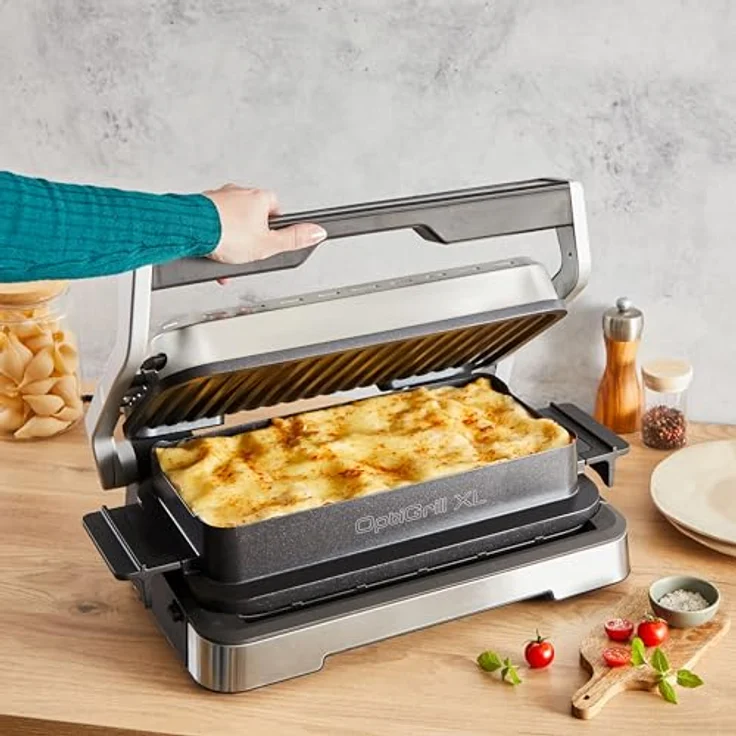 Tefal Backeinsatz XA7358 OptiGrill Backschale XL, Zubehör für OptiGrill 2in1 XL GC782D, antihaftbeschichtet, Alu-druckguss – Bild 3