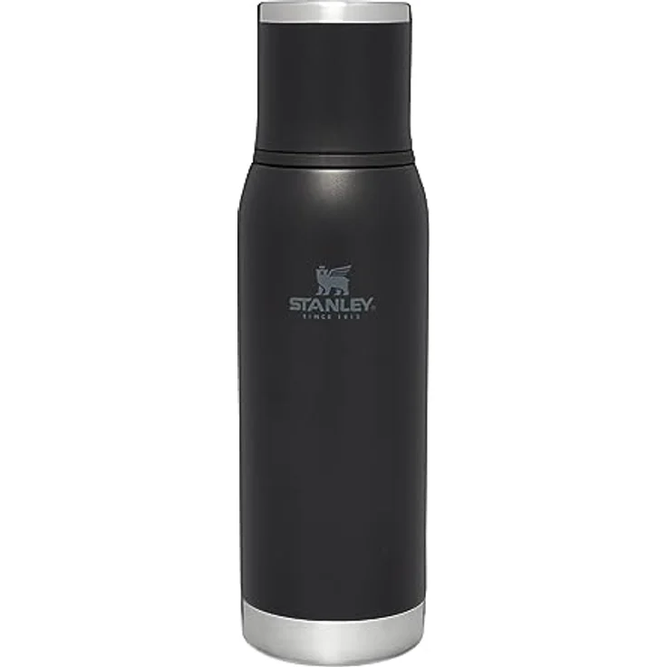 Stanley Adventure To-Go Thermosflasche 1.0L - 25 Stunden Heiß - 27 Stunden Kalt - Auslaufsicher - Isolierter Deckel - Doppelwandige Vakuumisolierung - BPA-Frei - Black – Bild 1