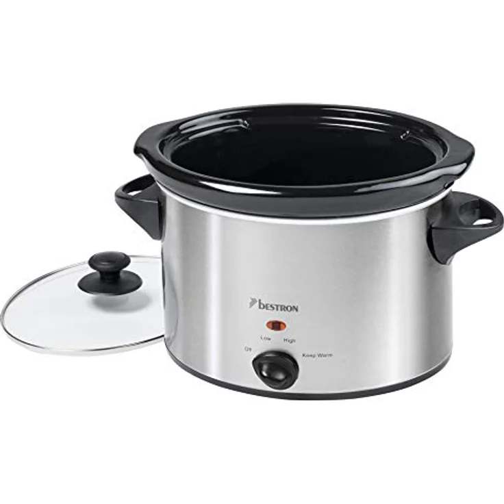 Bestron Dampfgarer, Mit Keramikpfanne und Glasdeckel, 3,5 Liter, 180 Watt, Edelstahl – Bild 10