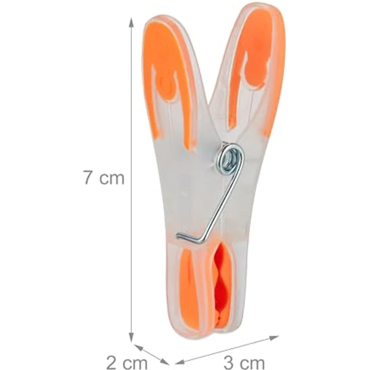 Relaxdays Wäscheklammern, Soft Grip, 75 Stück, gummierte Handtuchklammern, Kunststoff, stark und bunt, für sichere Wäscheaufhängung – Bild 3