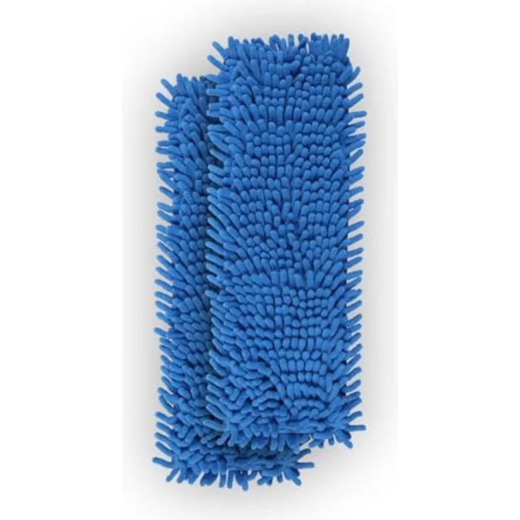 Bestlivings Ersatzbezug Blau für Bodenwischer (2er Pack) - 40cm - Chenille Wischbezug, für alle gängigen Klapphalter - Bezug für alle Bodenarten