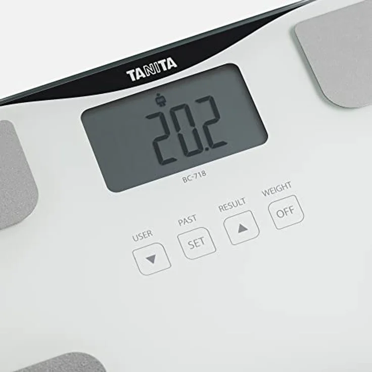 TANITA BC-718 Körperanalysewaage Ultradünnes Glas mit automatischer Erkennung Weiß – Bild 3
