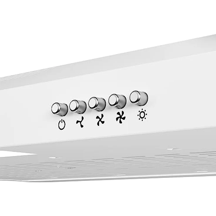 CIARRA Dunstabzugshaube 60 cm Einbau, Integrierte oberschrank Abluft Einbauhaube aus Edelstahl Weiß, CAW6903A – Bild 3