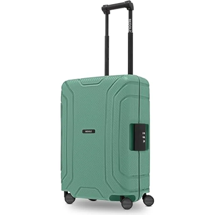 REDOLZ Hartschalen Kabinen-Koffer ohne Reißverschluss | 3-Punkt-Verschluss-System | Kleiner Trolley 40 x 20 x 55 cm aus hochwertigem Polypropylen Material | 4-Rollen & TSA-Schloss (Essentials 15)