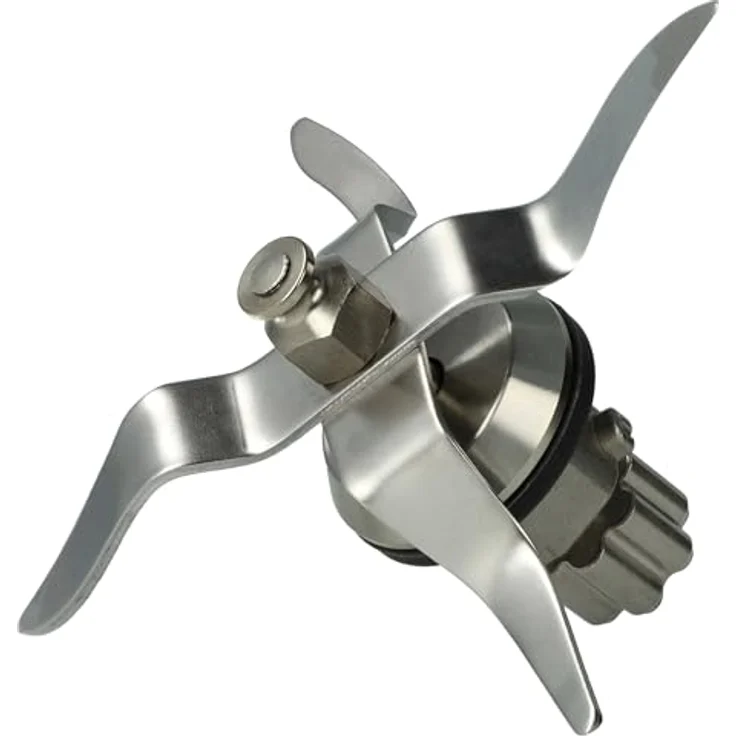 vhbw Mixmesser für Silvercrest SKMK1200C3-28, Edelstahl, 4 Klingen, spülmaschinenfest, 82 mm hoch, silber – Bild 3
