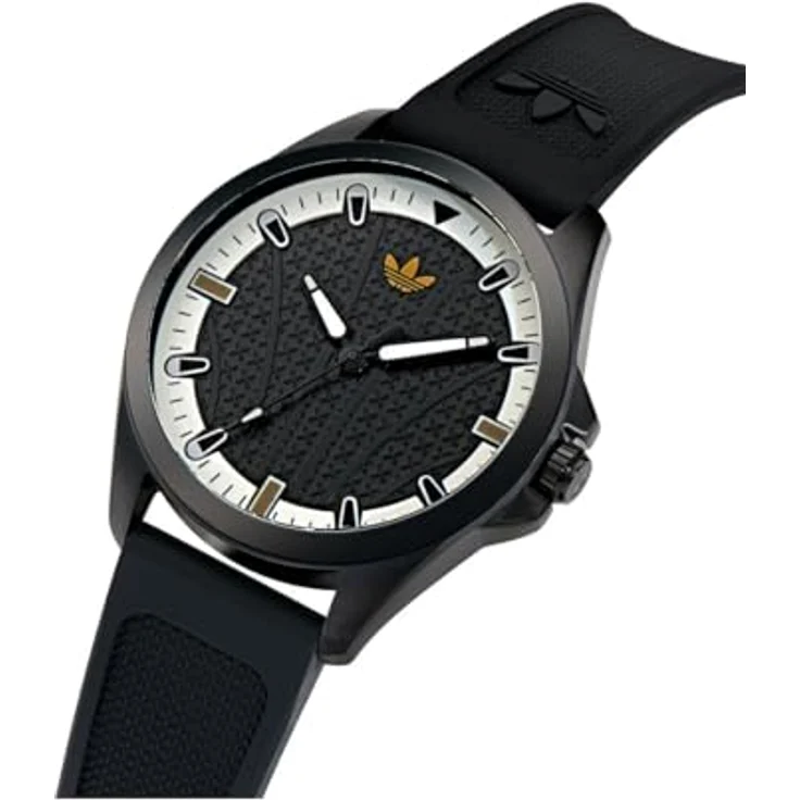 adidas Originals Unisex Analog Armbanduhr Originals Iconic One, Schwarz mit Leuchtzeigern, 40 mm Gehäuse, Wasserdicht bis 5 bar – Bild 2