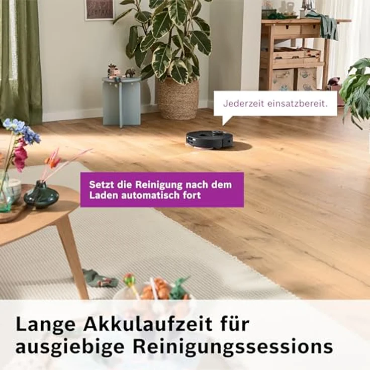 BOSCH Saugroboter Spotless Max BCRDW3B, 11.000 Pa Saugkraft, rotierende Wischpads, 70°C Selbstreinigung, Absaugstation, Carbon Bürste – Bild 15