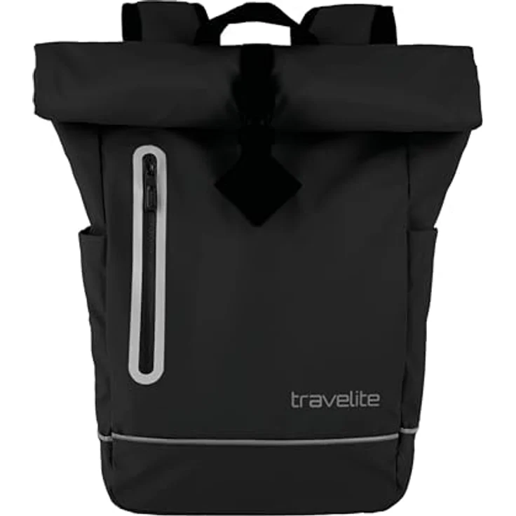 travelite BASICS Roll-Up Rucksack, wasserfestes Plane Material, atmungsaktive Rückwand, ideal für Wanderungen und Freizeit, in vielen Trendfarben erhältlich – Bild 1