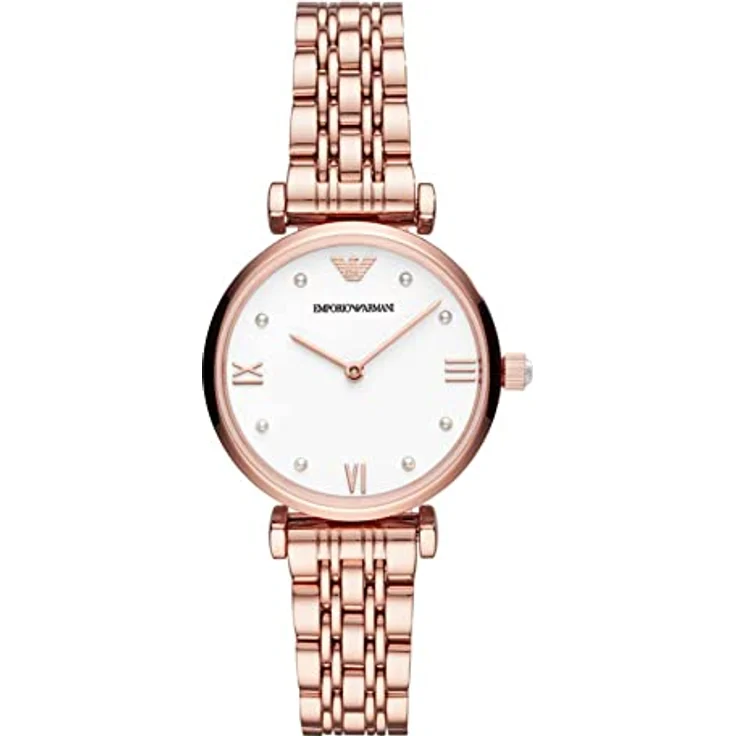 Emporio Armani Uhr für Damen, Zweizeiger Uhrwerk, 32mm Rosegold Edelstahlgehäuse mit einem Edelstahlarmband, AR11267 – Bild 1