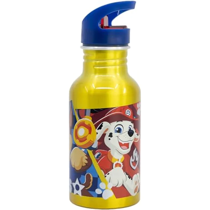 PAW PATROL Trinkflasche 545 ml Aluminium mit Trinkaufsatz und Schraubverschluss, leicht und robust – Bild 1