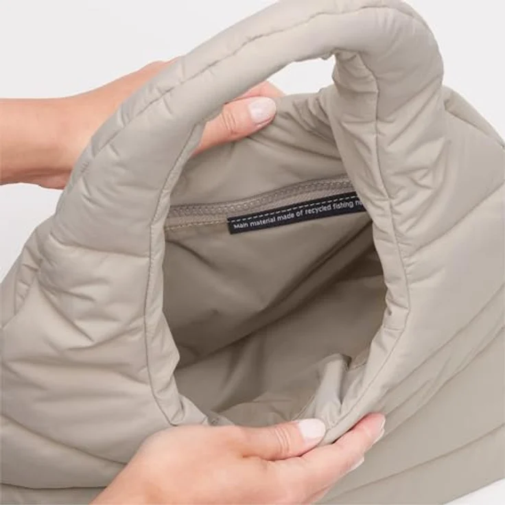 Got Bag Wavy Puffer Shopper Tasche, 40 cm, beige, 100% Nylon – Bild 6