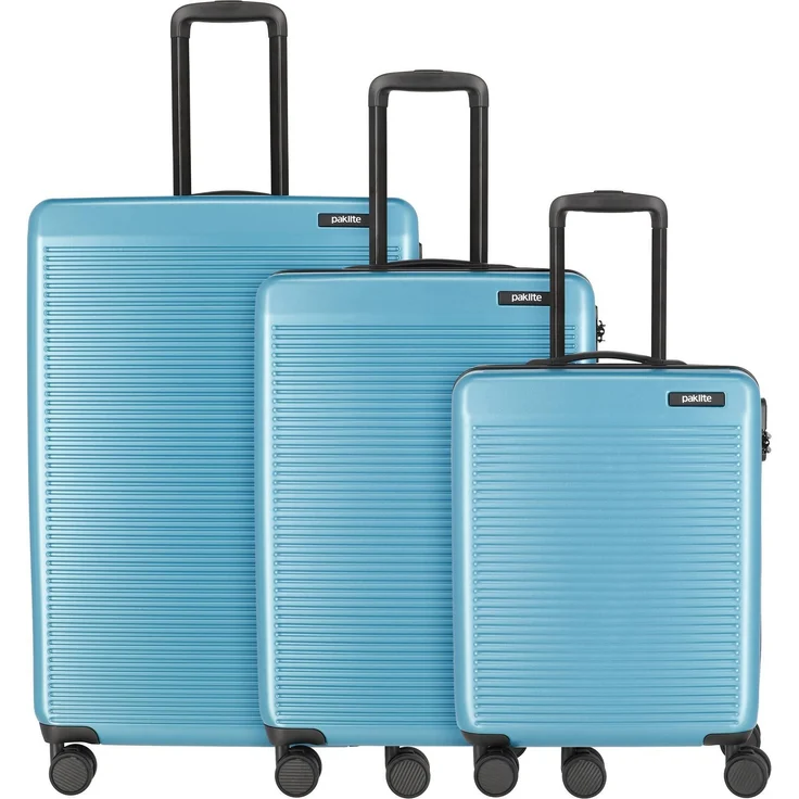 Paklite Sienna 4 Rollen Kofferset 3-teilig, (100 l, XL), robustes ABS, Zahlenschlösser, TSA Schloss – Bild 1