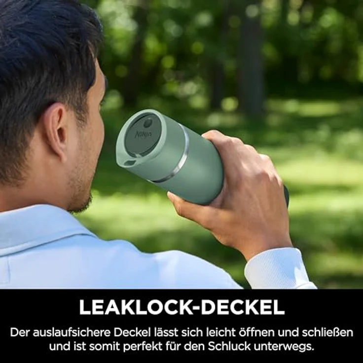 Ninja 400 ml Sip Perfect Thermosflasche für Heißgetränke, BPA-frei, spülmaschinenfest, auslaufsicher, grün, DW1603EUUKGN – Bild 5