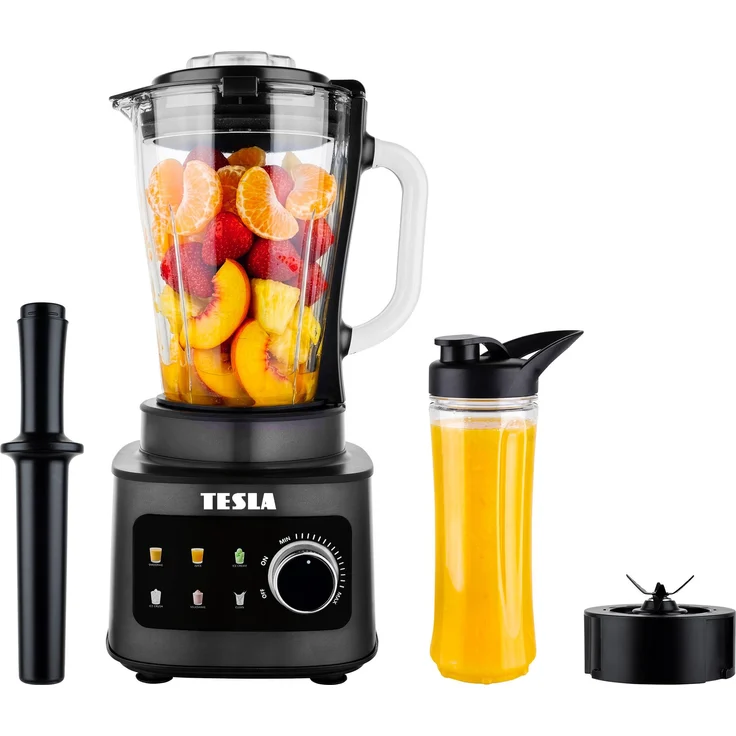 TESLA CrunchX Power NF650, Standmixer in Silber mit leistungsstarkem Motor und vielseitigen Mixfunktionen
