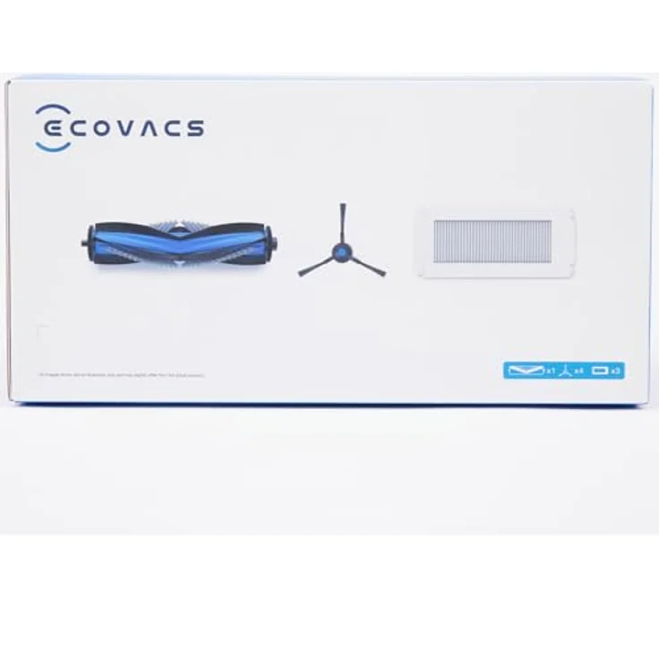 ECOVACS Standard Ersatzkit für DEEBOT N30 PRO OMNI/N30 OMNI/N20e PLUS/N20e Saugroboter, Originalzubehör mit Antibakteriellen Filtern, Anti-Verhedderungs-Hauptbürste und langlebigen Seitenbürsten – Bild 2