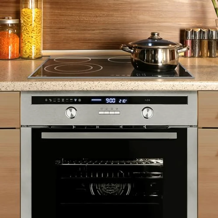 KKT KOLBE Autarkes Herdset SET8013CH59AL | 60cm Einbaubackofen EB8013ED | 59cm Kochfeld CH5901AL | Drehspieß | Kerntemperaturfühler | Heißluft | Teleskopauszüge | Automatik-Timer – Bild 2