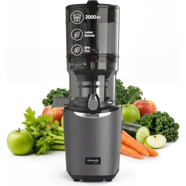 Kuvings AUTO9 2-in-1 Entsafter HANDS-FREE SLOW JUICER (KHS-975SE), 200 W mit 2 L Auto-Hopper und digitalem E-Rezeptbuch – Bild 1