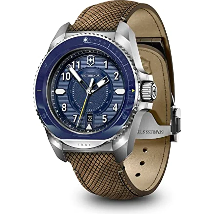 Victorinox Herren Armbanduhr Journey 1884 Ø 43 mm, Swiss Made, Automatik, Wasserdicht bis 200 m, Saphirglas, Holz-Armband, Braun – Bild 3