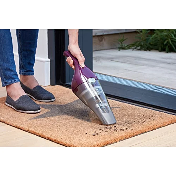 Black + Decker Akku-Handstaubsauger Dustbuster (3.6V Lithium, Handsauger beutellos + kabellos, breite Saugöffnung, Abnehmbarer Staubfangbehälter, inkl. Ladestation mit Wandhalterung) NVC115W – Bild 5