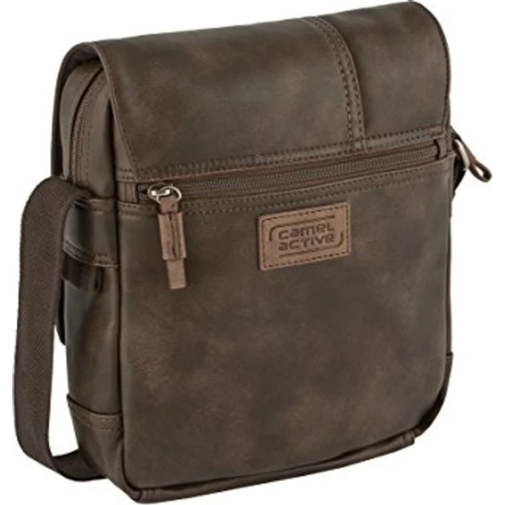 camel active Laos Umhängetasche, 20 cm, braun, 100% Kunstleder, 27.5 x 4.5 cm – Bild 4
