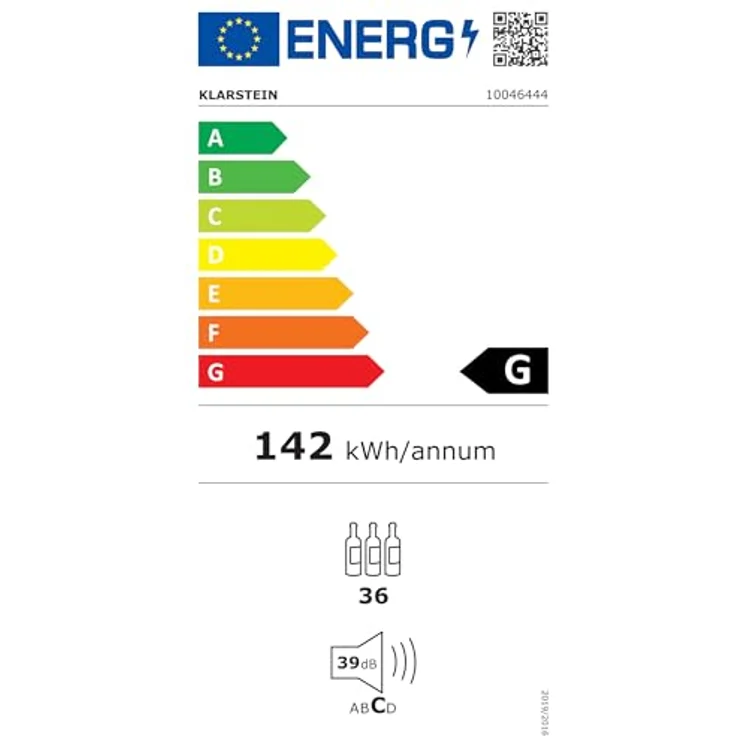 Klarstein Vinamour Weinkühlschrank 36 Flaschen – 2 Zonen, Touch-Steuerung, LED, Edelstahl-Doppeltür, UV-Schutz, freistehend – Bild 9