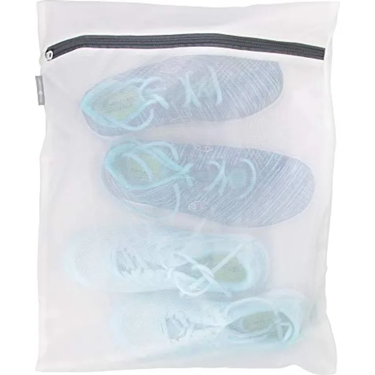 InterDesign Wäschebeutel für Feinwäsche zum Sicheren Waschen von Bhs, Unterwäsche-Groß, Weiß, Mesh, White, 40,6 x 0,25 x 50,8 cm