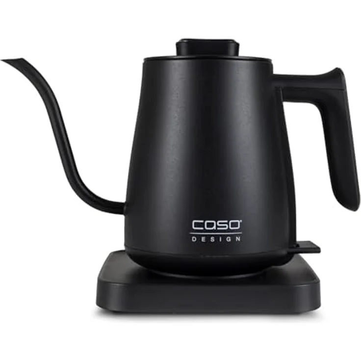 Caso 1877 Coffee Classic Kettle-Elektrischer Edelstahl-Innenraum, Hochwertiges matt schwarzes De Wasserkocher 18-8, 600 milliliters – Bild 2