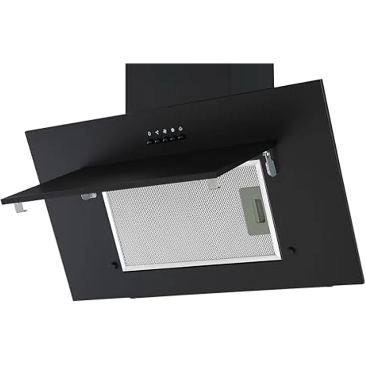PKM Schräghaube S13-60BBPH, Dunstabzugshaube 60cm in matt schwarz, kopffrei, 3 Leistungsstufen, Abluft/Umluft, LED-Beleuchtung – Bild 3