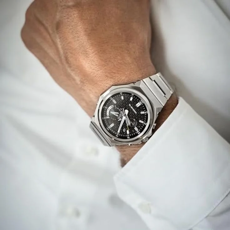 Casio G-Shock G-Steel GST-B1000D-1AER, Solar-Quarzuhr aus Edelstahl mit Bluetooth-Verbindung, Silber/Schwarz – Bild 9