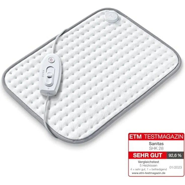 Sanitas SHK 28 Heizkissen mit Schnellheizung, extra flauschiger Oberfläche, flexibel einsetzbar – Bild 4