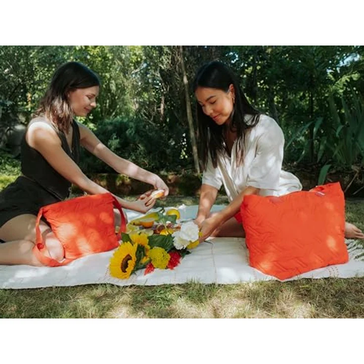 ZWEI Shopper Cleo CL200, trendiger Damen Shopper aus recyceltem Nylon, orange, 48 x 19 x 33 cm – Bild 7