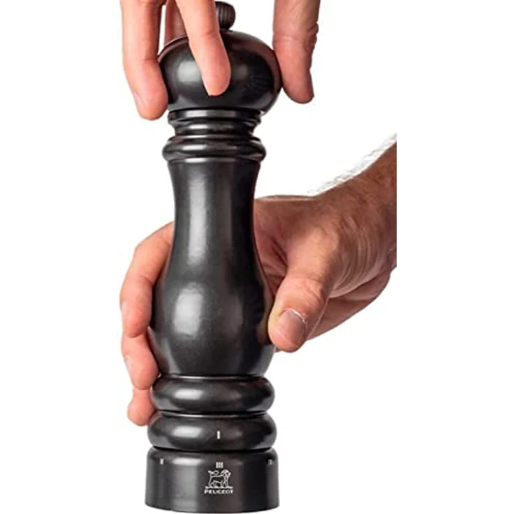 PEUGEOT Salzmühle PARIS 22cm, Buchenholz Satin-Schwarz, uSelect Zirkonia-Mahlwerk mit 6 Mahlgraden – Bild 4