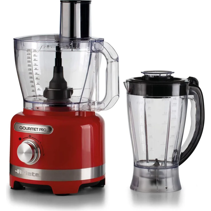Ariete Gourmet Pro Moderna 1782, Küchenmaschine rot mit 3L Schüssel und 1000W Mixer